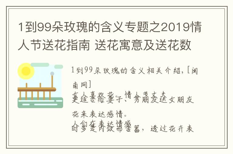 1到99朵玫瑰的含义专题之2019情人节送花指南 送花寓意及送花数量多少合适