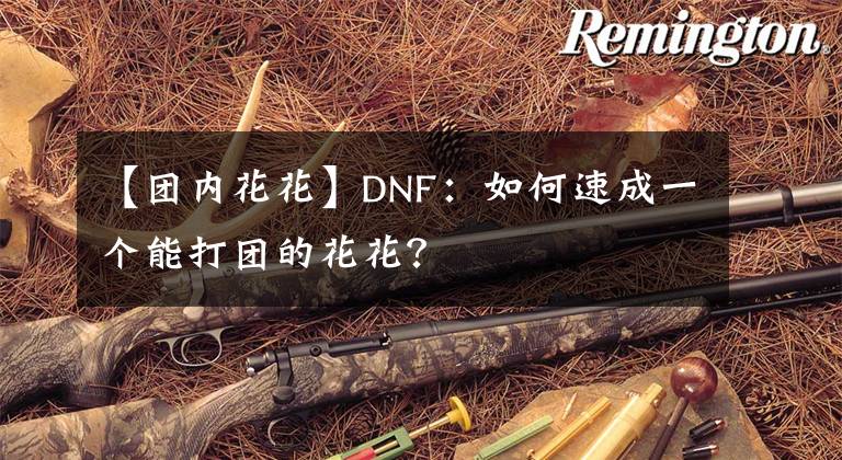 【团内花花】DNF:如何速成一个能打团的花花?