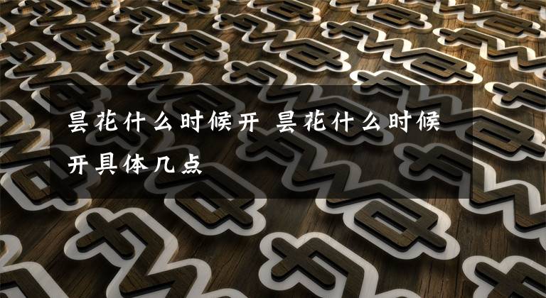 昙花什么时候开 昙花什么时候开具体几点