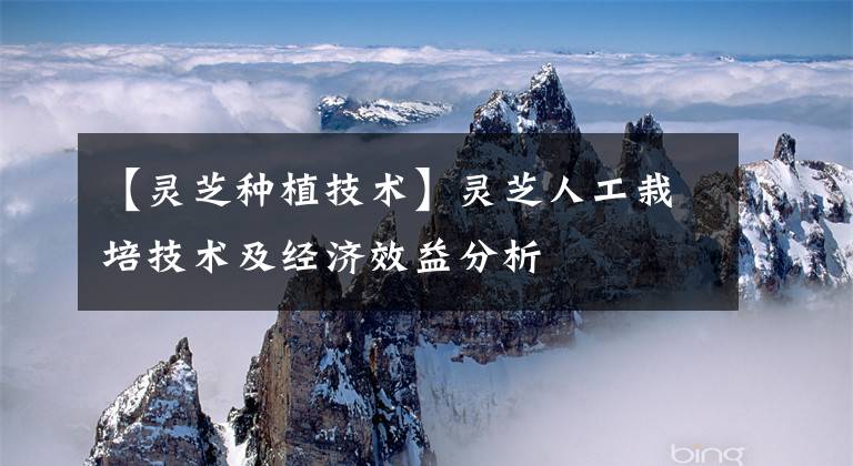 【灵芝种植技术】灵芝人工栽培技术及经济效益分析