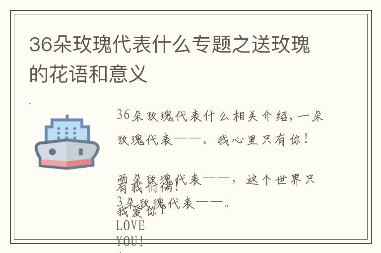 36朵玫瑰代表什么专题之送玫瑰的花语和意义