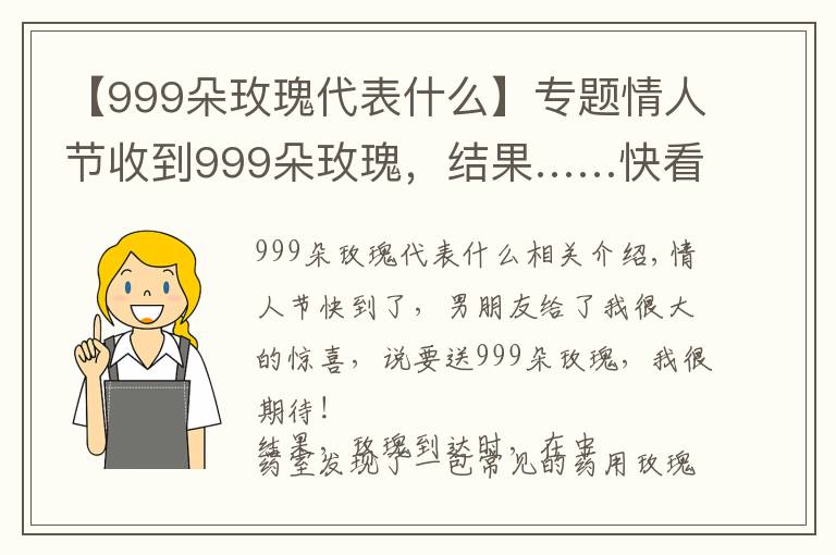 【999朵玫瑰代表什么】专题情人节收到999朵玫瑰,结果……快看看哪款玫瑰花茶最适合你!