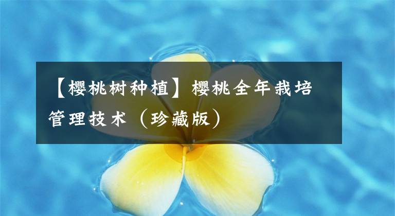 【樱桃树种植】樱桃全年栽培管理技术（珍藏版）