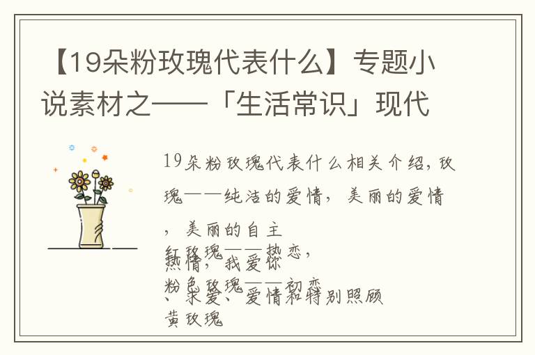 【19朵粉玫瑰代表什么】专题小说素材之——「生活常识」现代小说中恋爱必备送花花语