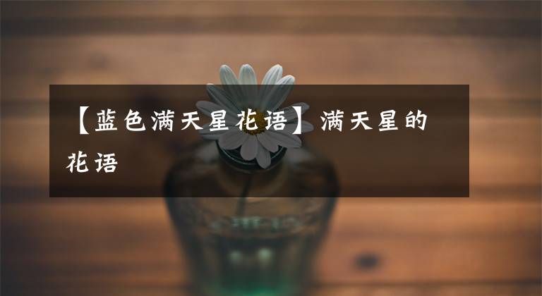 【蓝色满天星花语】满天星的花语