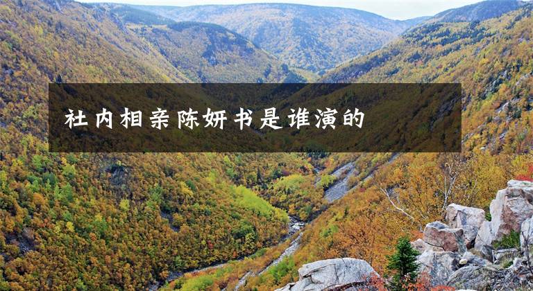 社内相亲陈妍书是谁演的