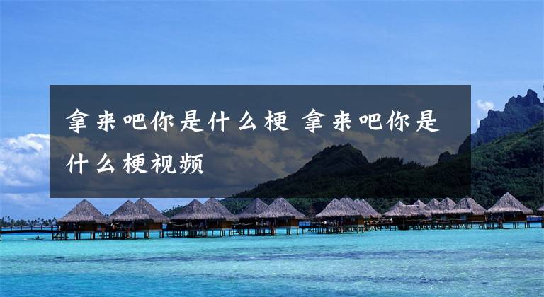 拿来吧你是什么梗 拿来吧你是什么梗视频