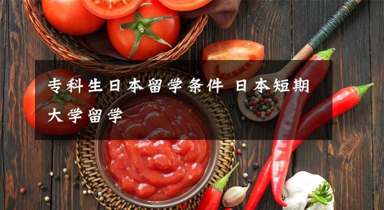 专科生日本留学条件 日本短期大学留学