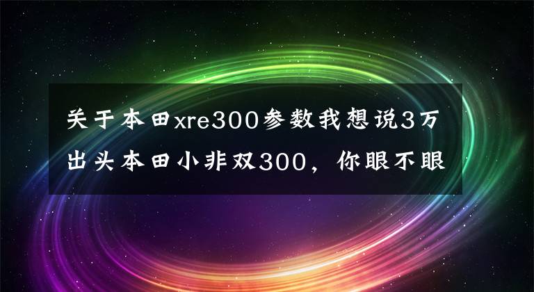 关于本田xre300参数我想说3万出头本田小非双300，你眼不眼红？