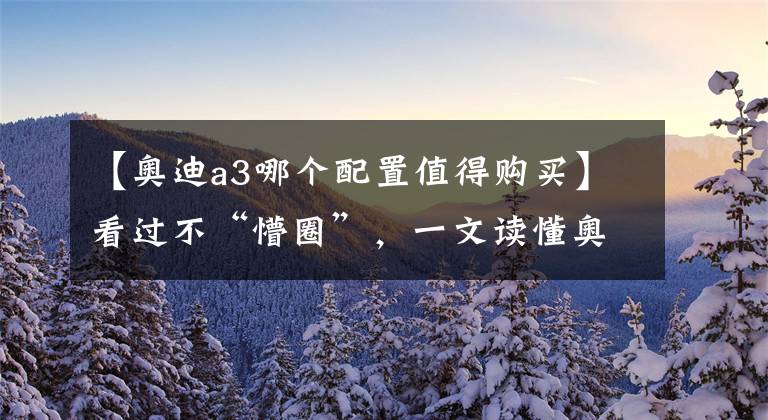 【奥迪a3哪个配置值得购买】看过不“懵圈”,一文读懂奥迪A3的12款车型怎么选?