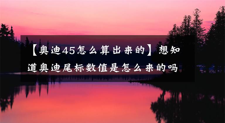 【奥迪45怎么算出来的】想知道奥迪尾标数值是怎么来的吗?内含公式,一看便知