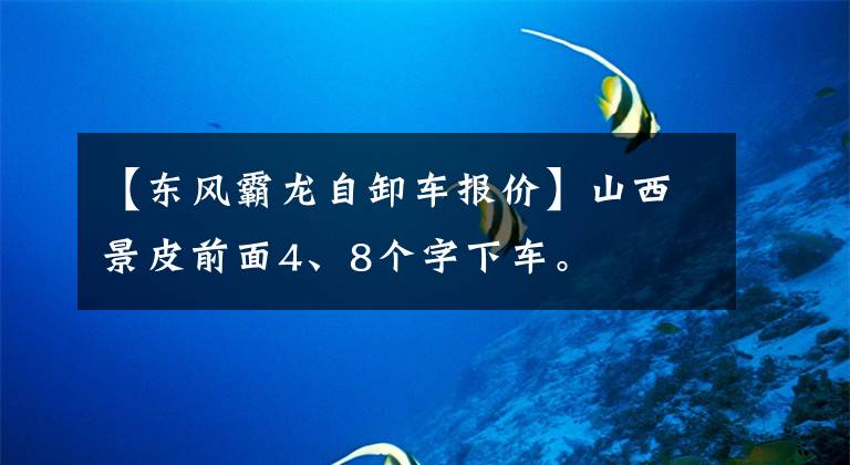 【东风霸龙自卸车报价】山西景皮前面4、8个字下车。