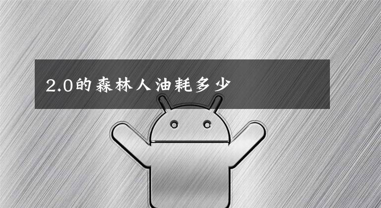 2.0的森林人油耗多少