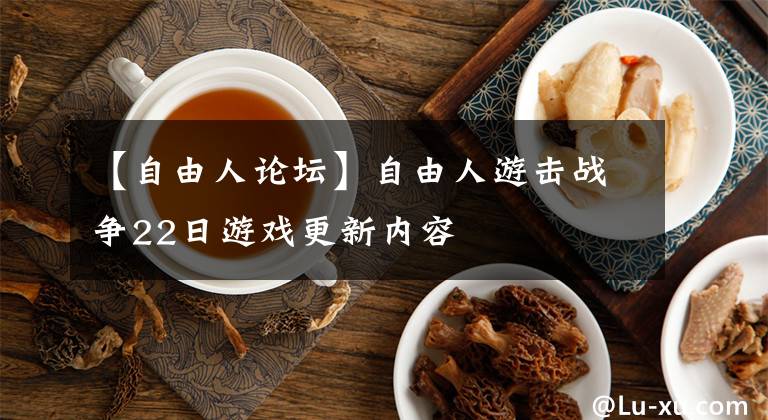 【自由人论坛】自由人游击战争22日游戏更新内容