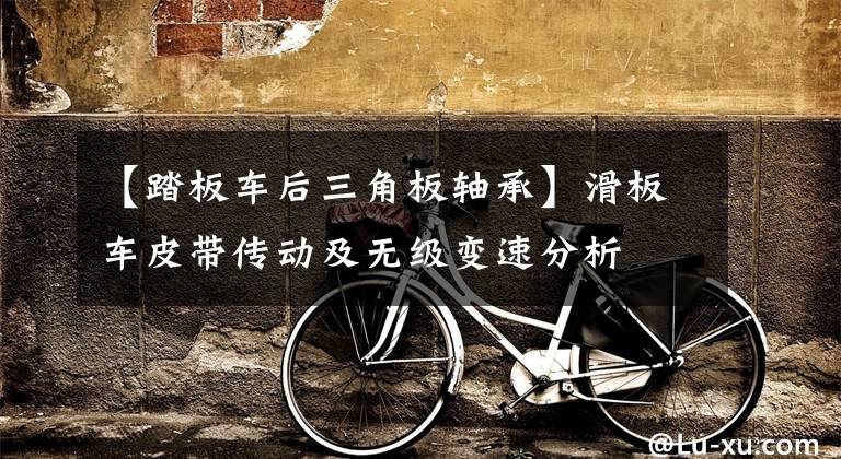 【踏板车后三角板轴承】滑板车皮带传动及无级变速分析