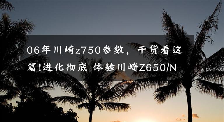 06年川崎z750参数,干货看这篇!进化彻底 体验川崎Z650/Ninja650/Z900