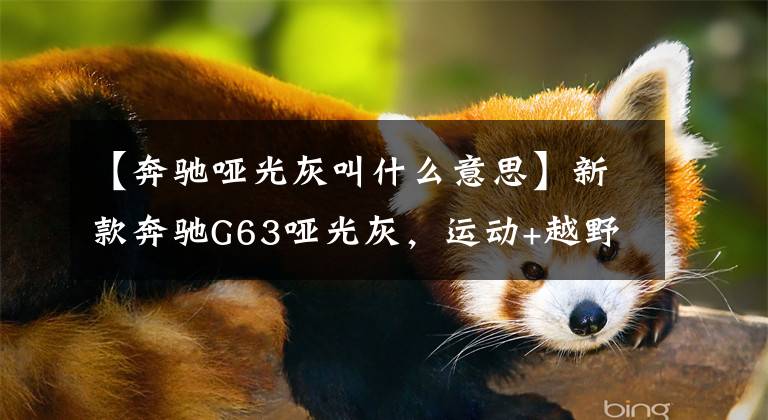 【奔驰哑光灰叫什么意思】新款奔驰G63哑光灰，运动+越野+硬派+奢华 这才是真正的越野王者