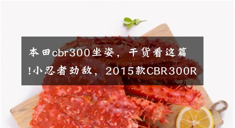本田cbr300坐姿，干货看这篇!小忍者劲敌，2015款CBR300R评测！