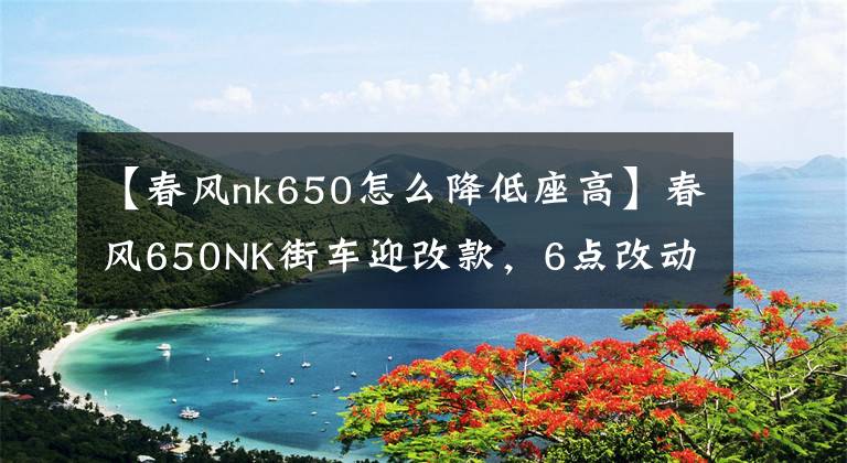 【春风nk650怎么降低座高】春风650NK街车迎改款,6点改动诚意足,国产中排竞争白热化