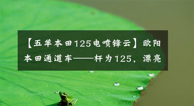 【五羊本田125电喷锋云】欧阳本田通道车——杆为125,漂亮实用,配有14升油箱。