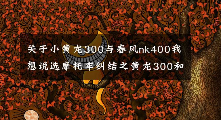 关于小黄龙300与春风nk400我想说选摩托车纠结之黄龙300和NK400,单身狗你在考虑什么