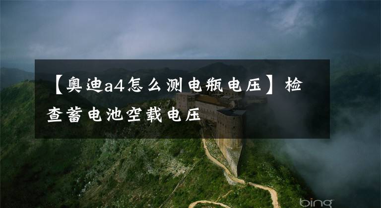 【奥迪a4怎么测电瓶电压】检查蓄电池空载电压