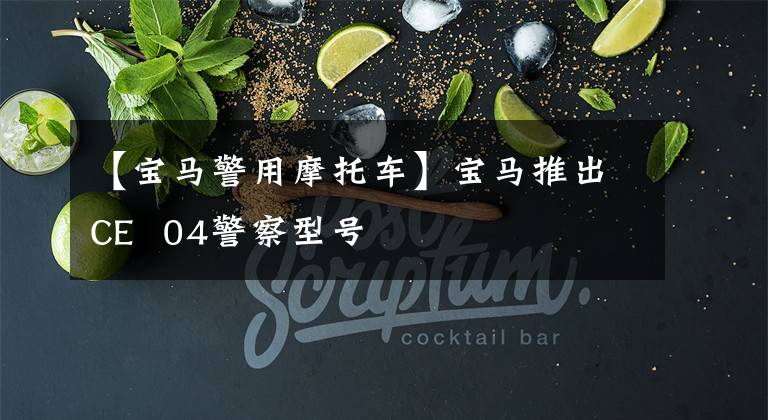 【宝马警用摩托车】宝马推出CE 04警察型号