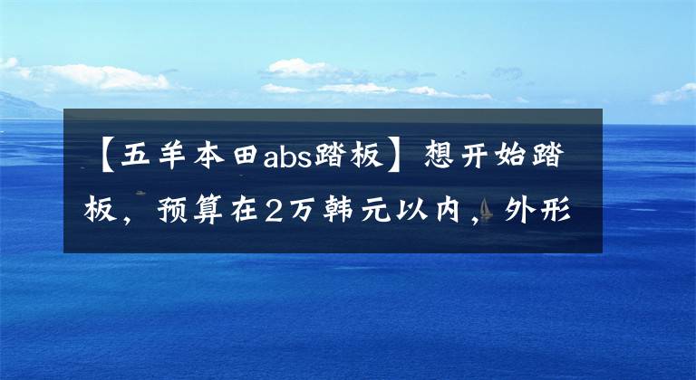 【五羊本田abs踏板】想开始踏板,预算在2万韩元以内,外形要凉爽,油耗要低,ABS也要有。请推荐一下。