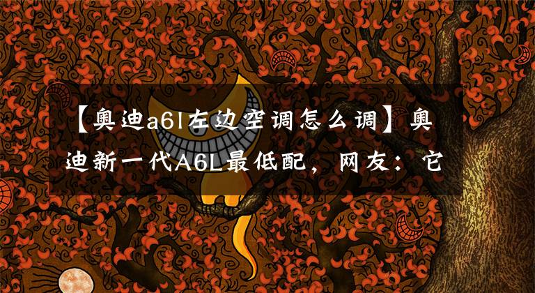 【奥迪a6l左边空调怎么调】奥迪新一代A6L最低配,网友:它会成为BBA中性价比最高的吗?