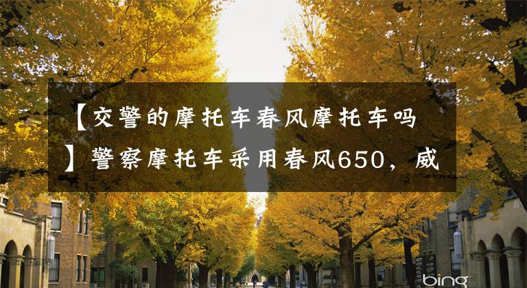 【交警的摩托车春风摩托车吗】警察摩托车采用春风650,威风凛凛