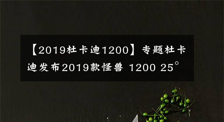 【2019杜卡迪1200】专题杜卡迪发布2019款怪兽 1200 25°新车,奢华配置,全球限量500台