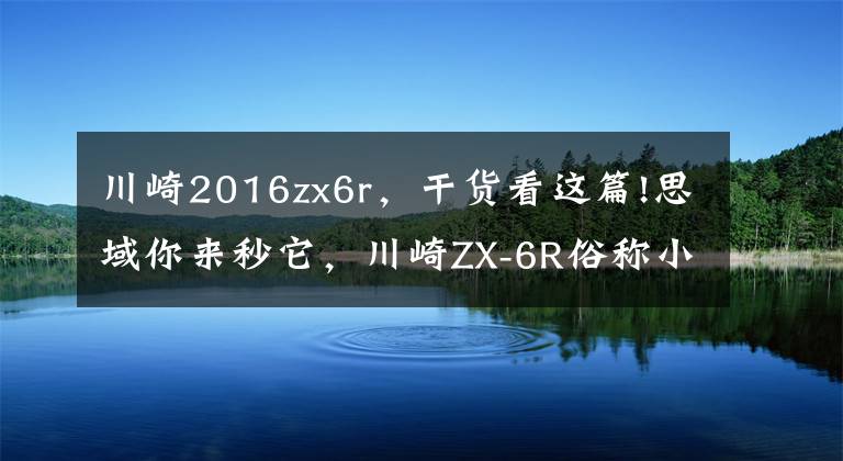 川崎2016zx6r,干货看这篇!思域你来秒它,川崎ZX-6R俗称小牛,百公里加速仅3.2秒