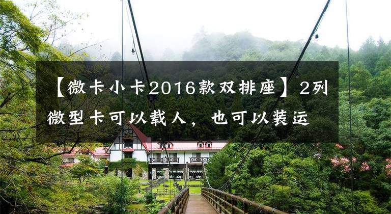 【微卡小卡2016款双排座】2列微型卡可以载人,也可以装运,3万韩元左右就可以落地