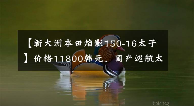 【新大洲本田焰影150-16太子】价格11800韩元，国产巡航太子车，标准3箱，实用通勤，油耗2.4升！