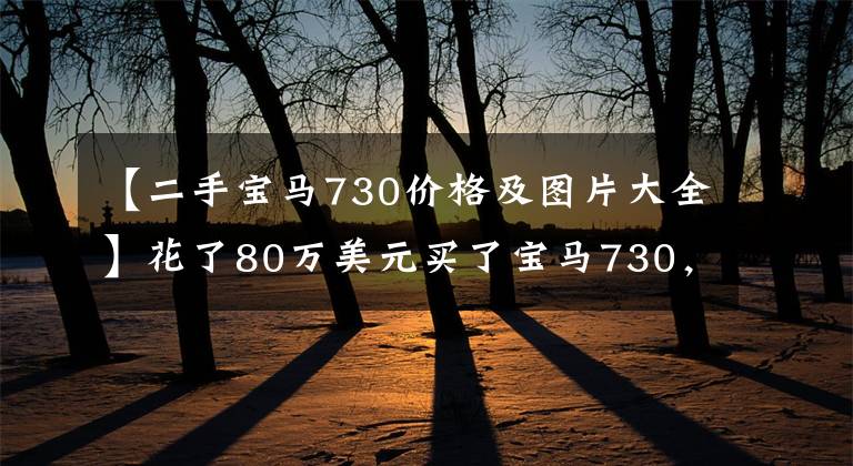 【二手宝马730价格及图片大全】花了80万美元买了宝马730,一箱油767元,妻子直言两辆自行车不见了。