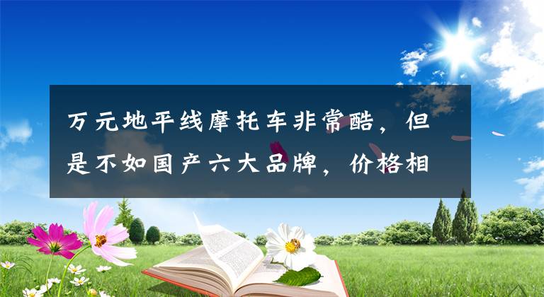 万元地平线摩托车非常酷，但是不如国产六大品牌，价格相仿质量优