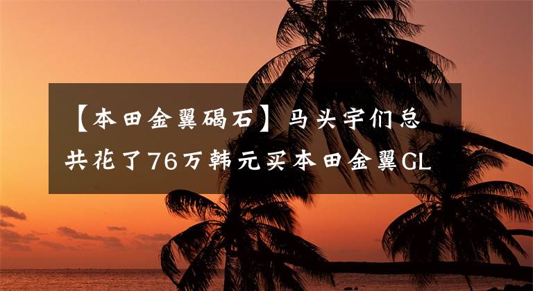 【本田金翼碣石】马头宇们总共花了76万韩元买本田金翼GL1800、上海A大黄牌。