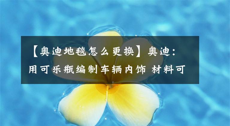 【奥迪地毯怎么更换】奥迪:用可乐瓶编制车辆内饰 材料可回收