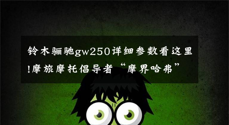 铃木骊驰gw250详细参数看这里!摩旅摩托倡导者“摩界哈弗”,铃木GW250骊驰