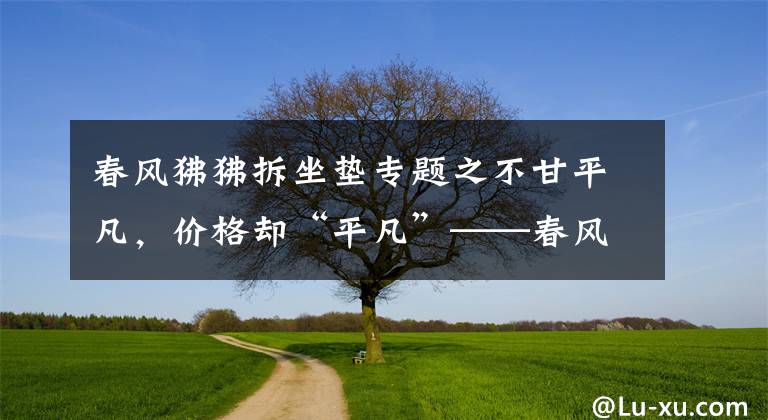 春风狒狒拆坐垫专题之不甘平凡,价格却“平凡”——春风三款新车发布