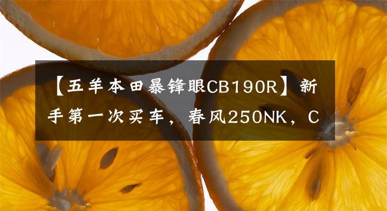 【五羊本田暴锋眼CB190R】新手第一次买车,春风250NK,CB190R,金吉拉300,如何选?