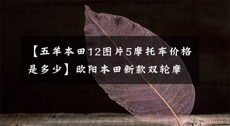 【五羊本田12图片5摩托车价格是多少】欧阳本田新款双轮摩托车上市，外观帅气，排放量为184cc，1.6680万辆