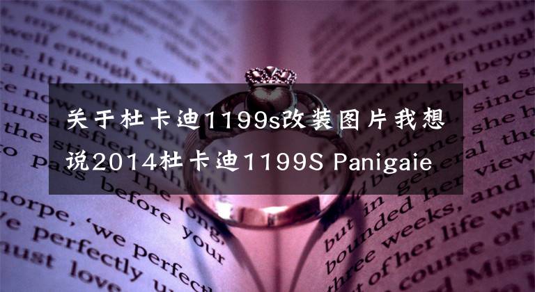 关于杜卡迪1199s改装图片我想说2014杜卡迪1199S Panigaie