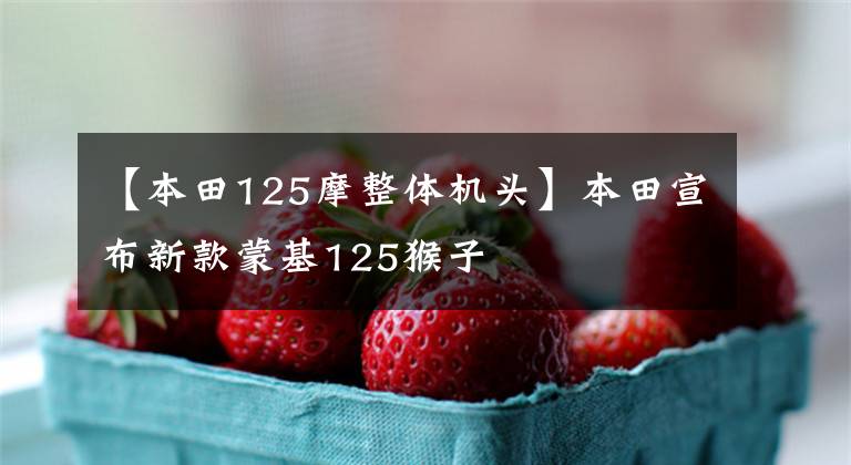 【本田125摩整体机头】本田宣布新款蒙基125猴子