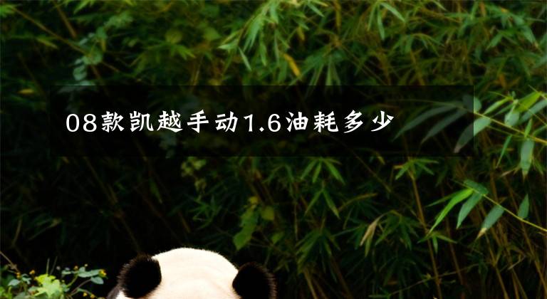 08款凯越手动1.6油耗多少