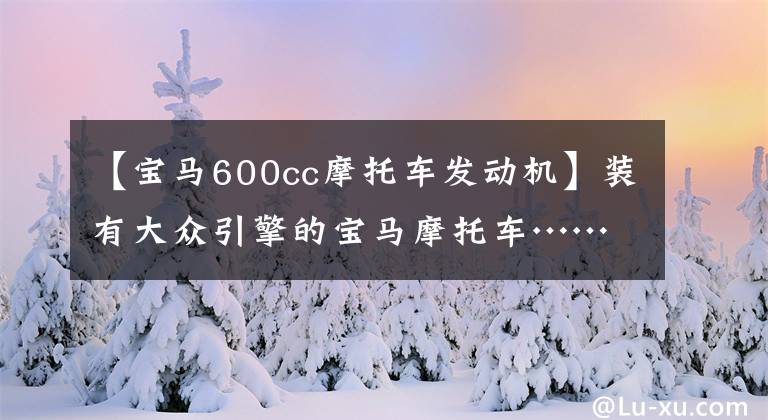 【宝马600cc摩托车发动机】装有大众引擎的宝马摩托车……。