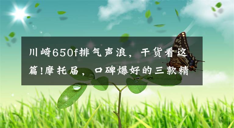 川崎650f排气声浪,干货看这篇!摩托届,口碑爆好的三款精品级街车详细对比!
