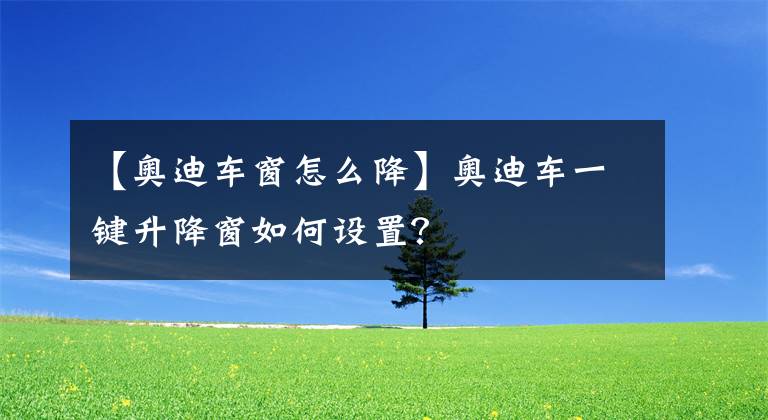 【奥迪车窗怎么降】奥迪车一键升降窗如何设置?