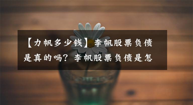 【力帆多少钱】李帆股票负债是真的吗？李帆股票负债是怎么回事？欠了多少钱？
