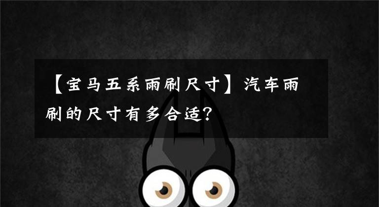 【宝马五系雨刷尺寸】汽车雨刷的尺寸有多合适?